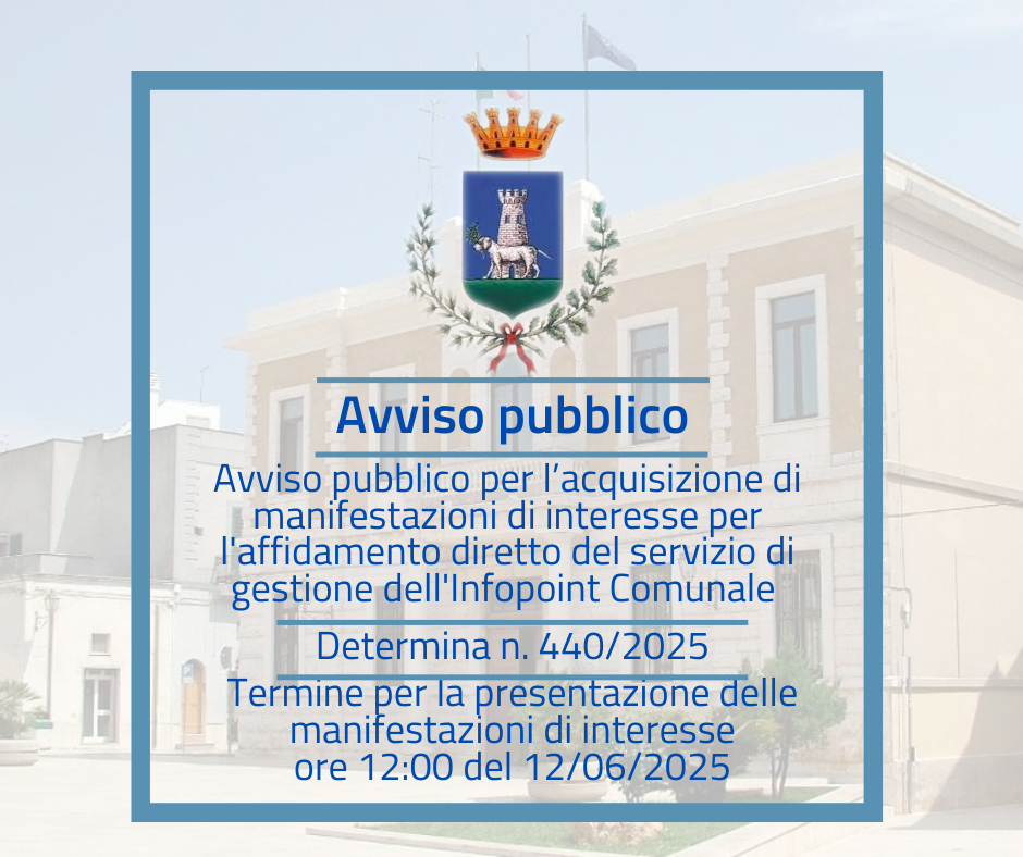 Immagine con il titolo dell'avviso