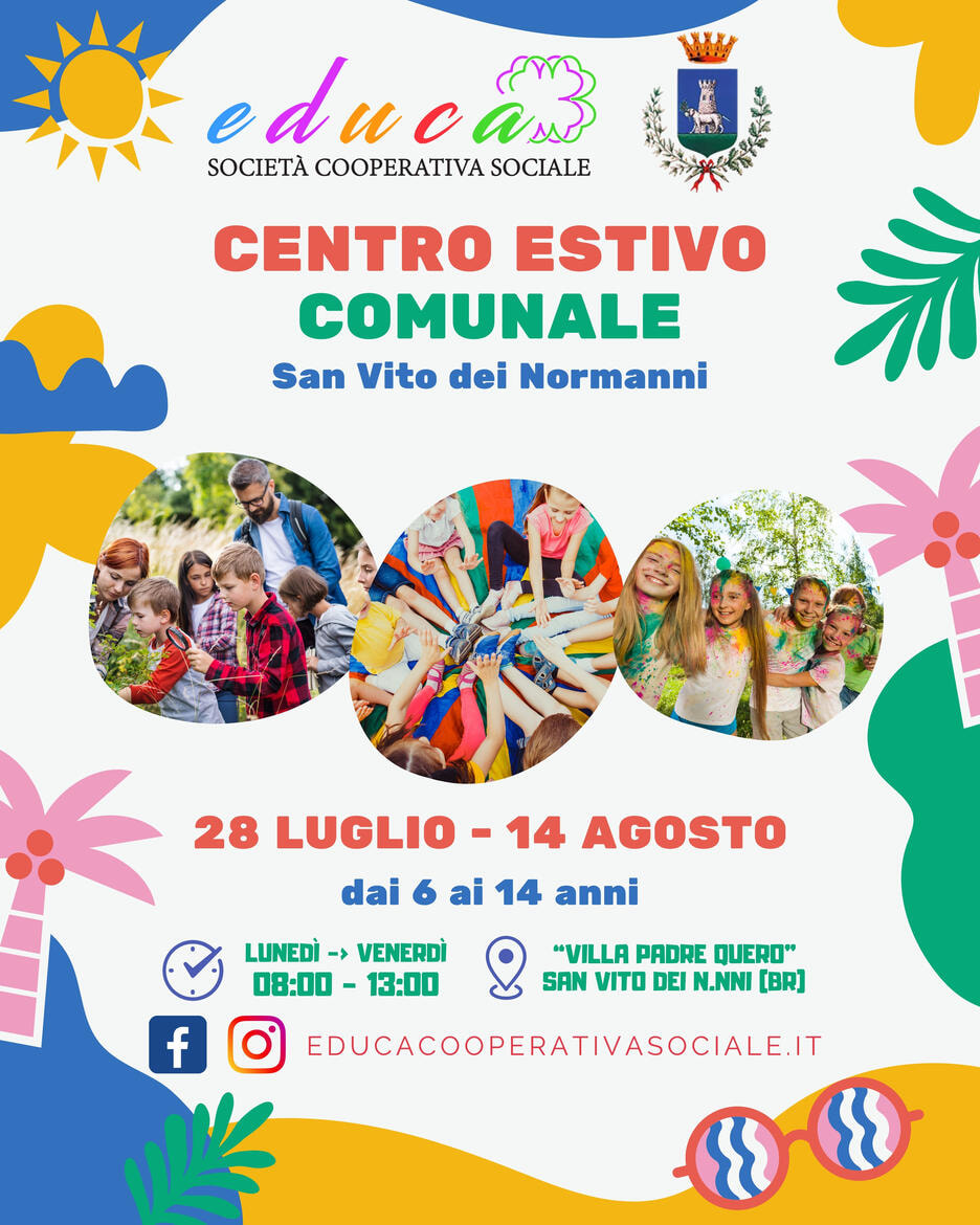 Locandina centro estivo comunale 2025