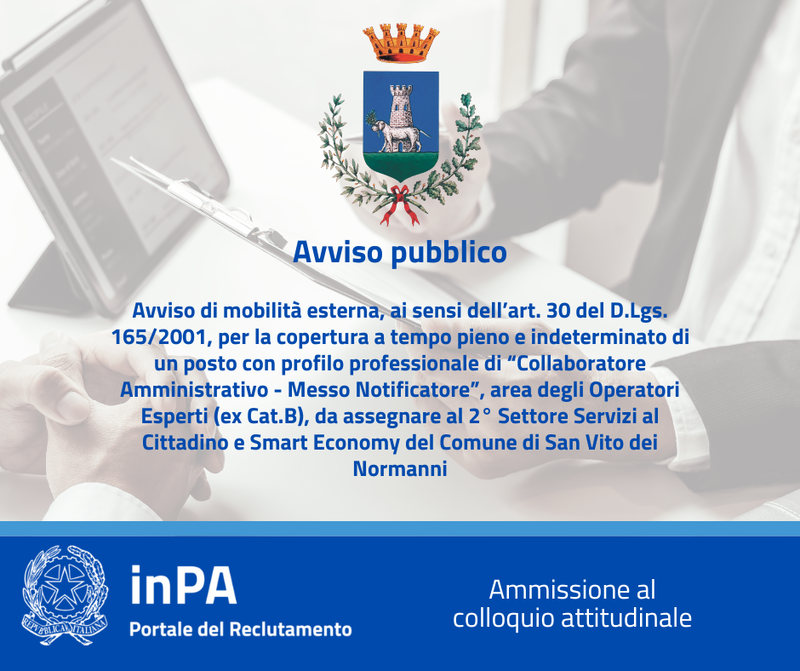 Avviso convocazione colloqui 