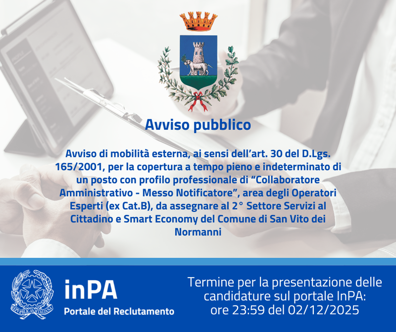 Immagine con titolo dell'avviso